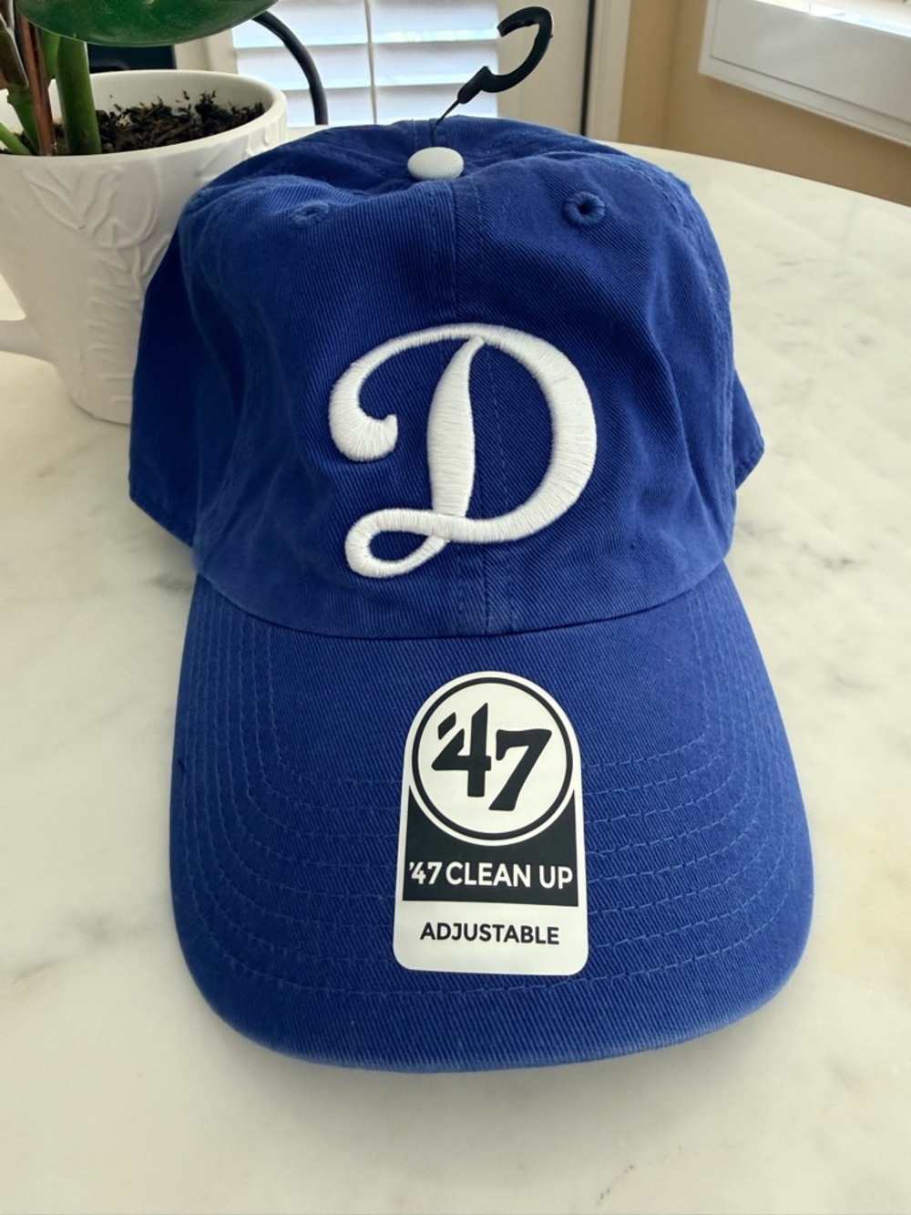 ’47 Clean Up Adjustable Dodgers Baseball Cap with White 'D' Embroidery
